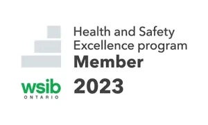 2023 WSIB Health and Safety Excellence Program Badge White